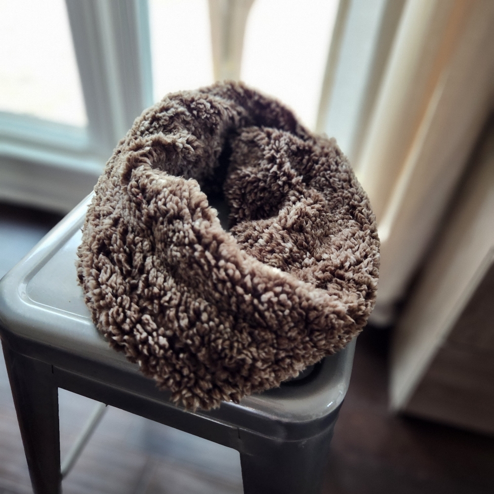 Faux fur infinity scarf